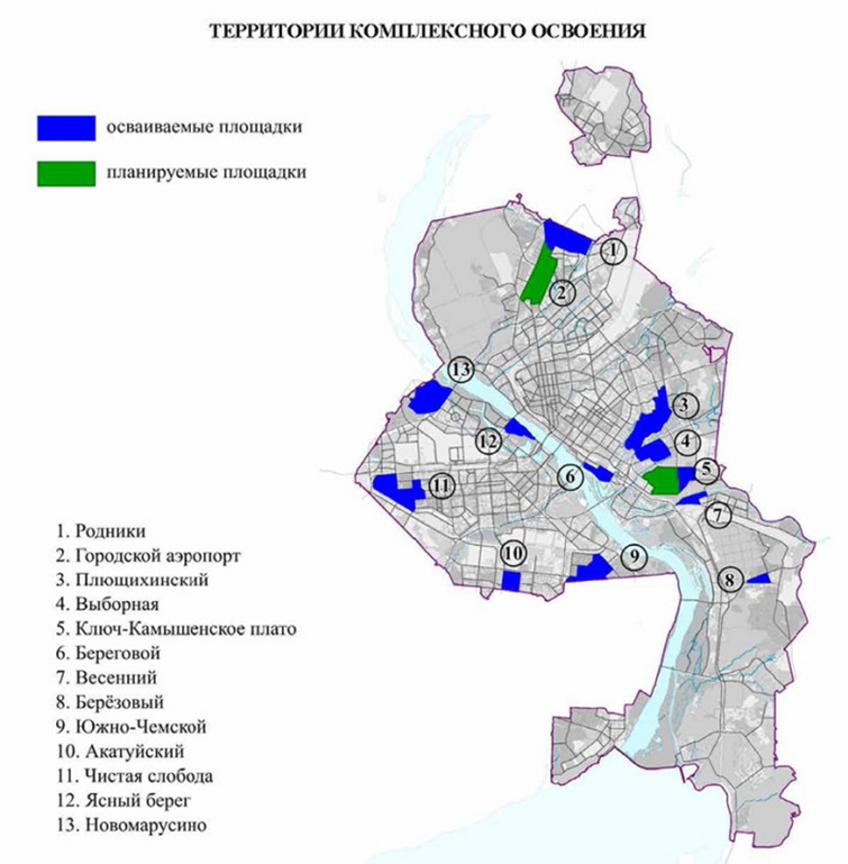 Градостроительный план новосибирска карта